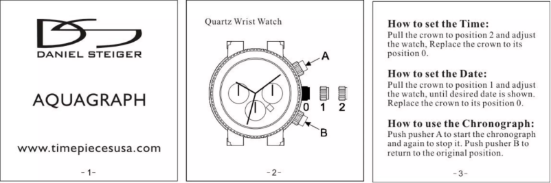 First page image of the manual for Aquagraph