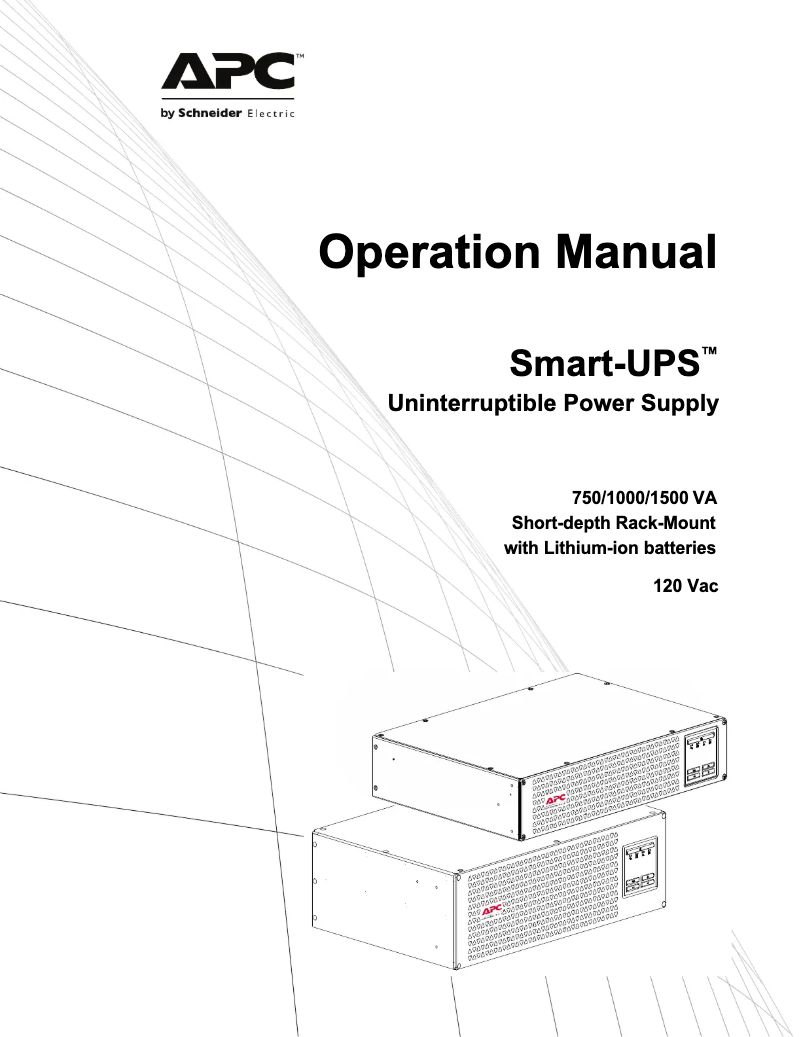 Page 1 of the manual User Manual APC Smart-UPS SRTRK3