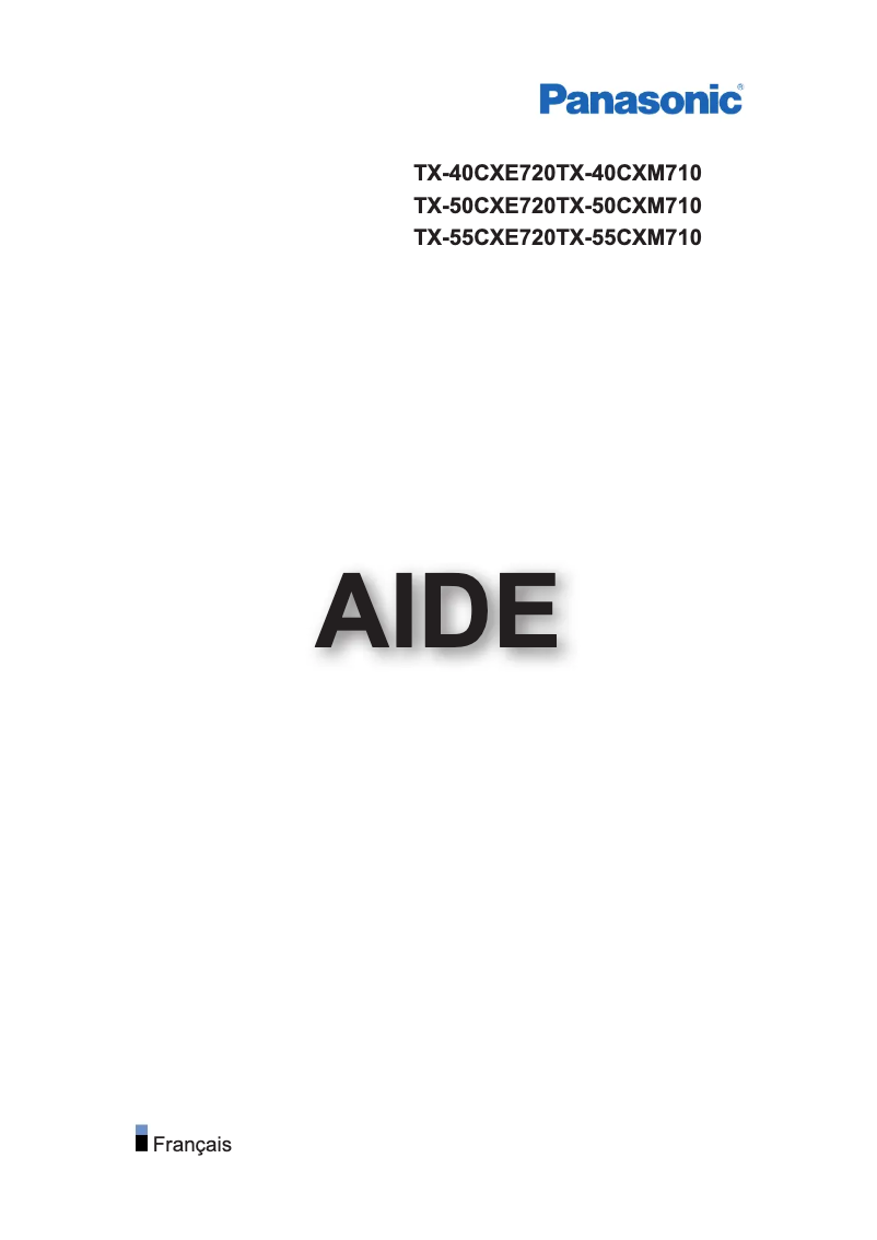 First page image of the manual for TX-40CXE720