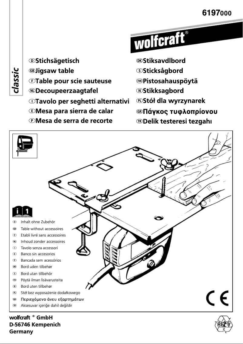 First page image of the manual for 6197000