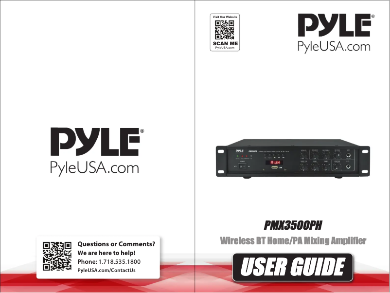Page 1 of the manual User Manual Pyle PMX3500PH