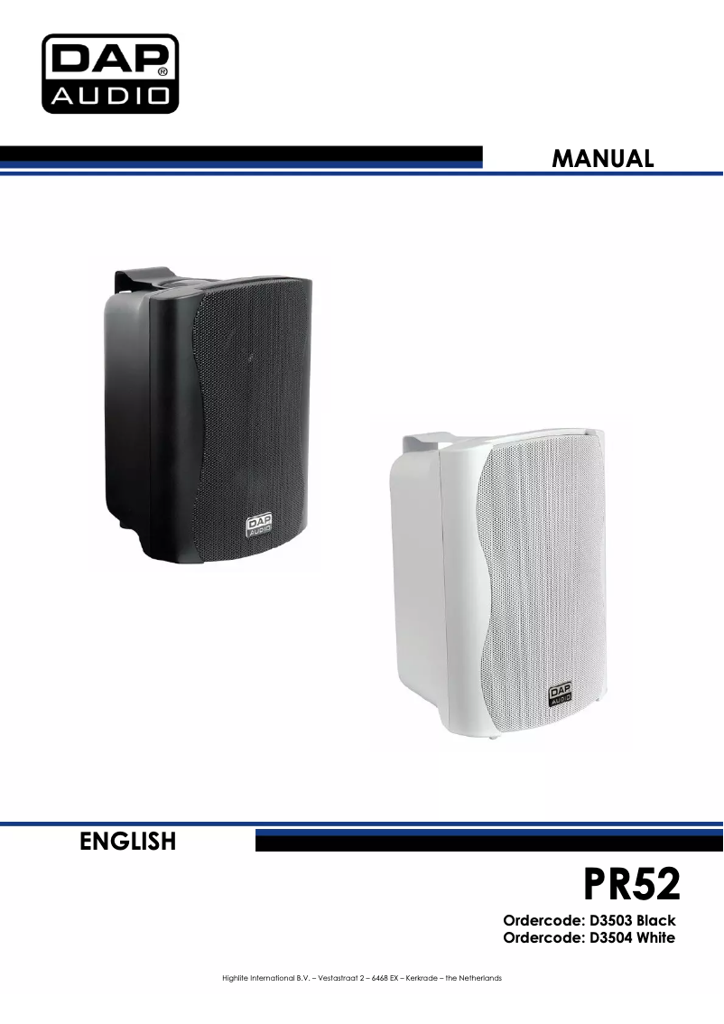 Image de la première page du manuel de l'appareil PR-52