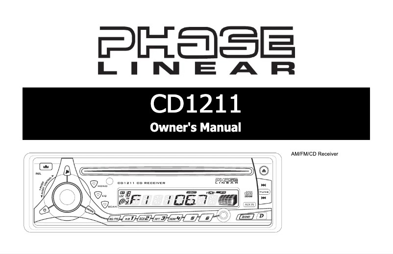 First page image of the manual for CD1211