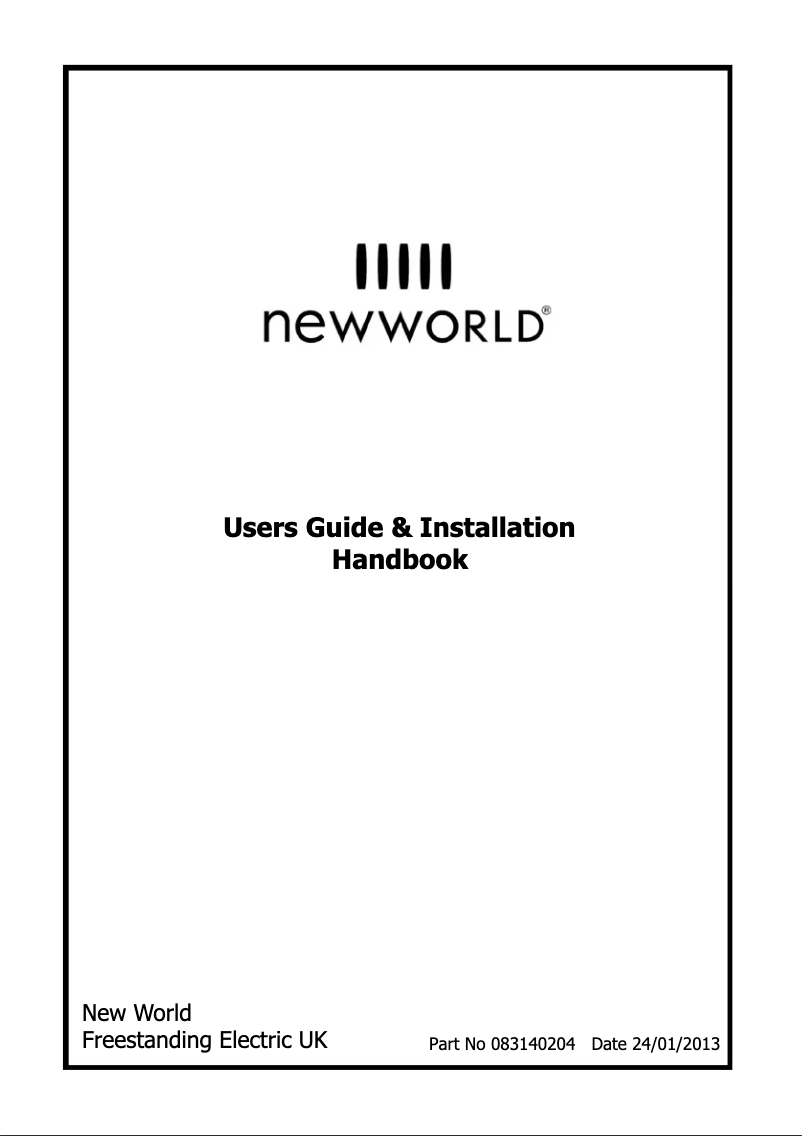 Page 1 of the manual User Manual New World NW601EDO