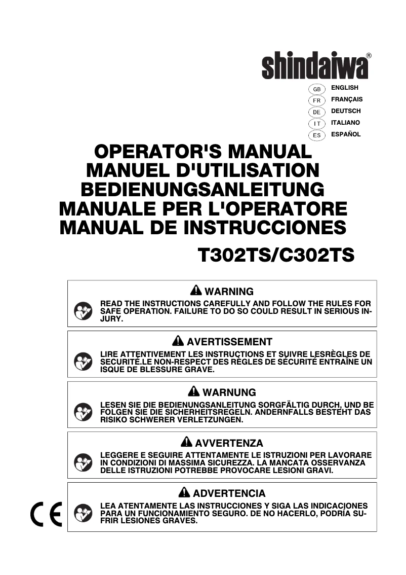 First page image of the manual for T302TS