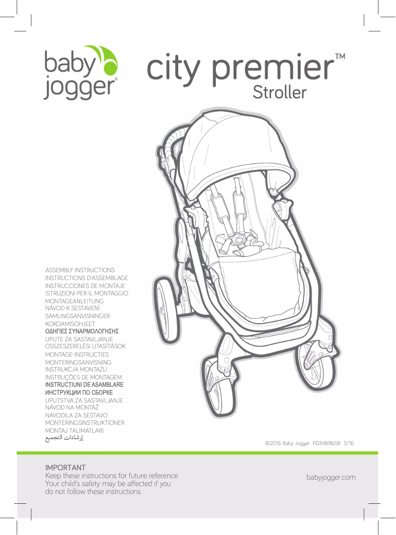 Page 1 of the manual User Manual Baby Jogger Trio City Premier