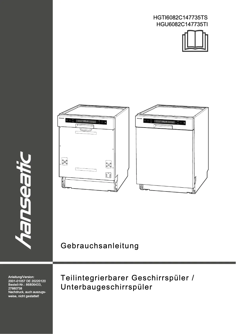 First page image of the manual for HGTI6082C147735TS