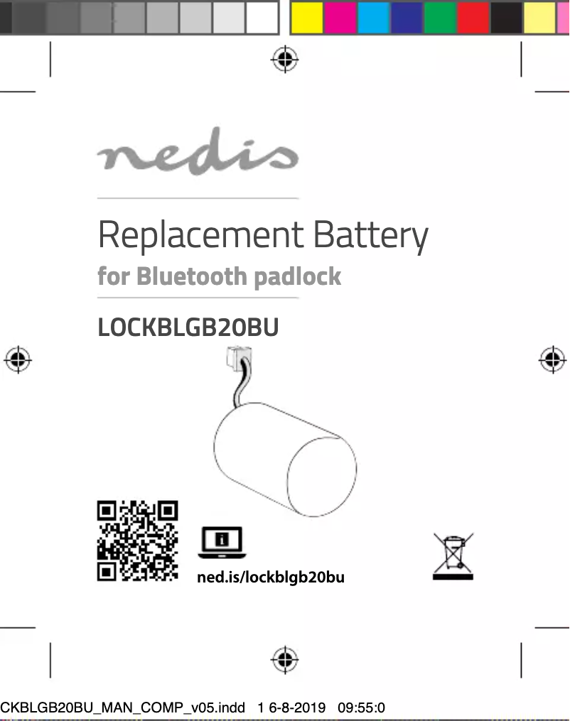 First page image of the manual for LOCKBLGB20BU