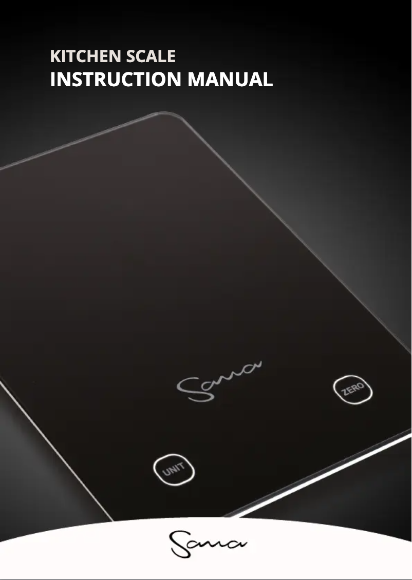 First page image of the manual for Digital Scale