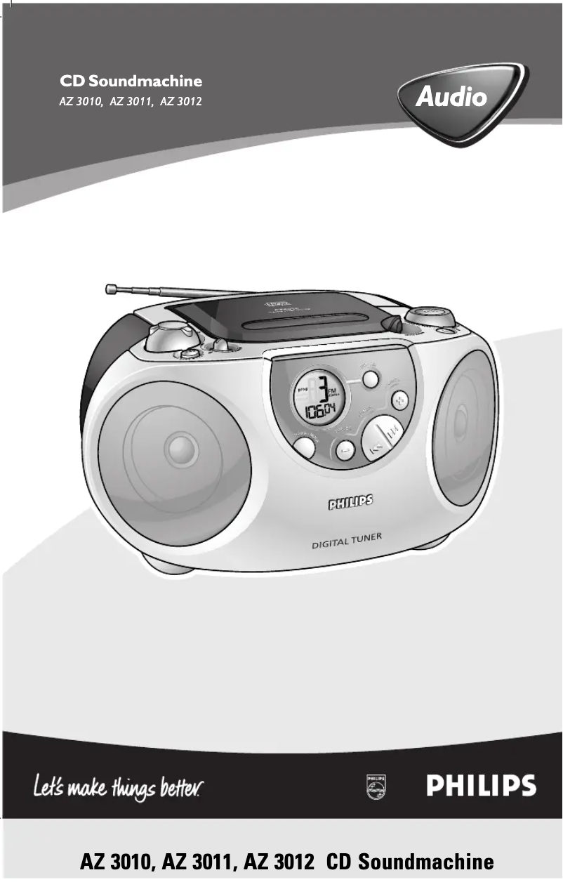 Page 1 of the manual User Manual Philips AZ3012