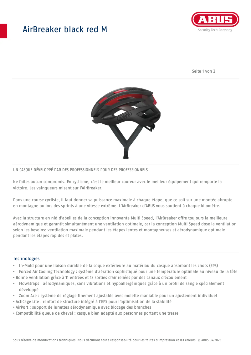 First page image of the manual for AirBreaker