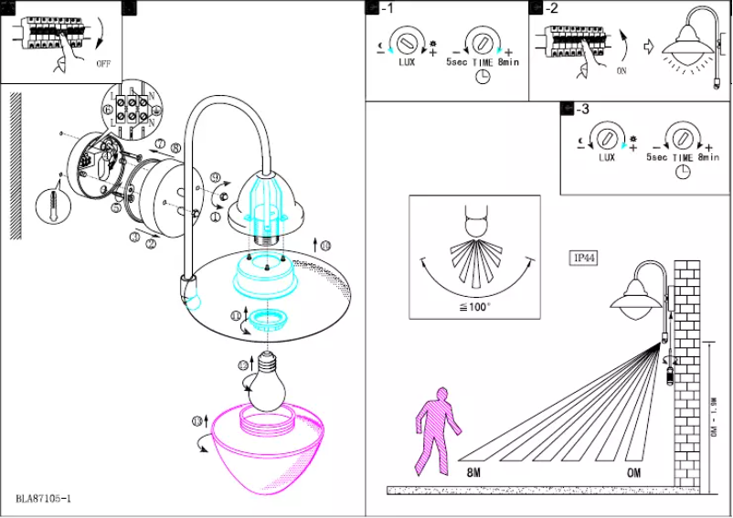First page image of the manual for Sidney 87105