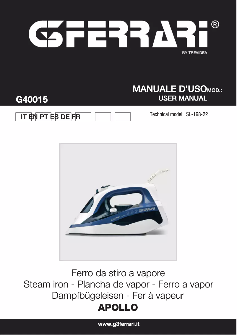 Image de la première page du manuel de l'appareil Apollo G40015