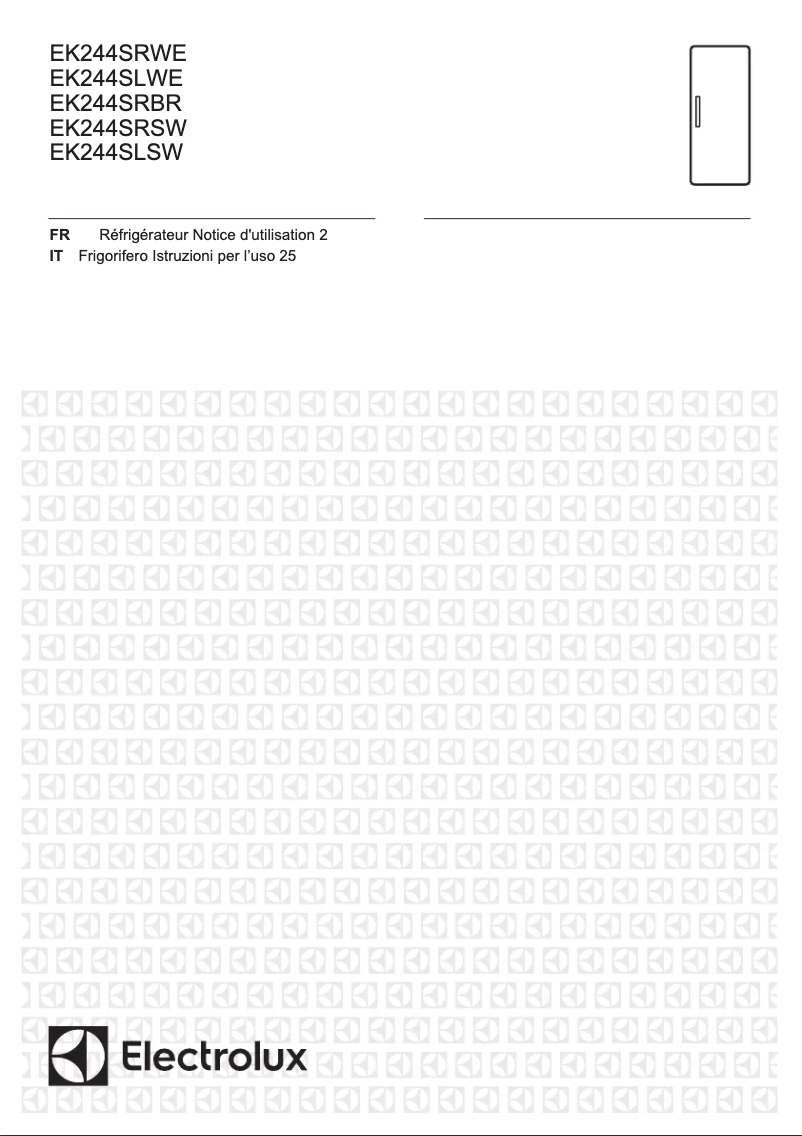 Page 1 of the manual User Manual Electrolux EK244SLWE