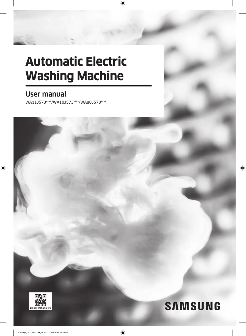 Page 1 of the manual User Manual Samsung WA11J5730SS1