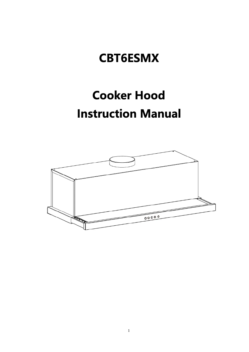 First page image of the manual for CBT6ESMX