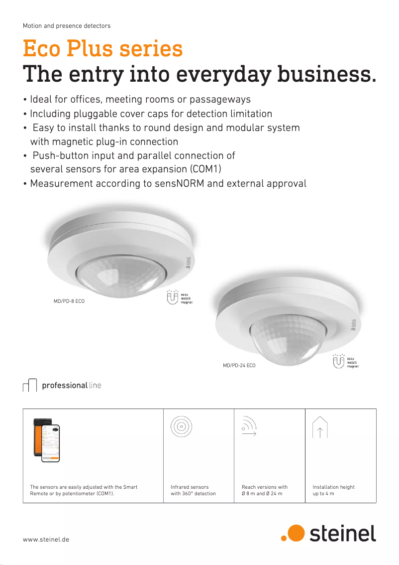 Page 1 of the manual Brochure Steinel PD-8 ECO COM1