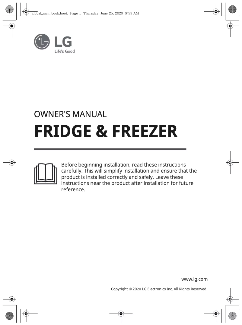 First page image of the manual for GT44AGD