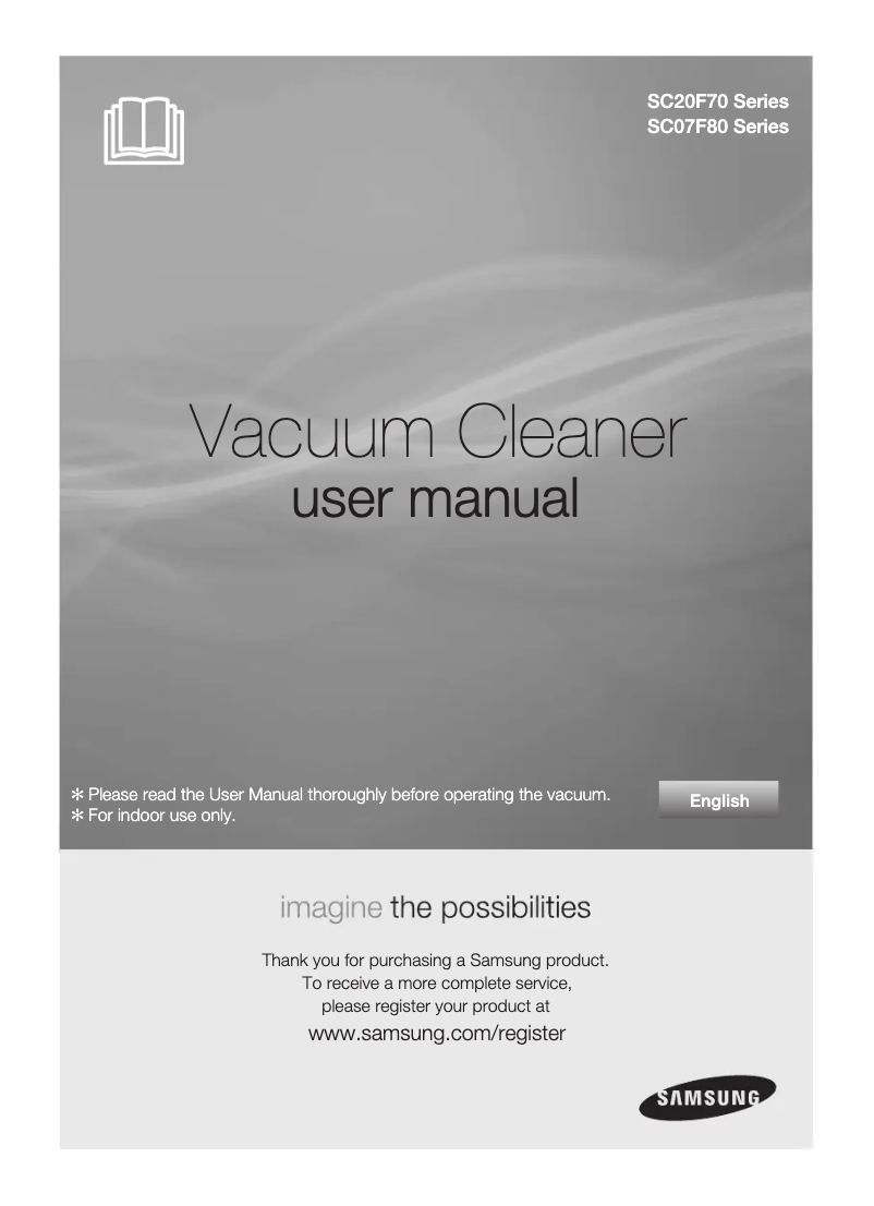 Page 1 of the manual User Manual Samsung SC07F80HD