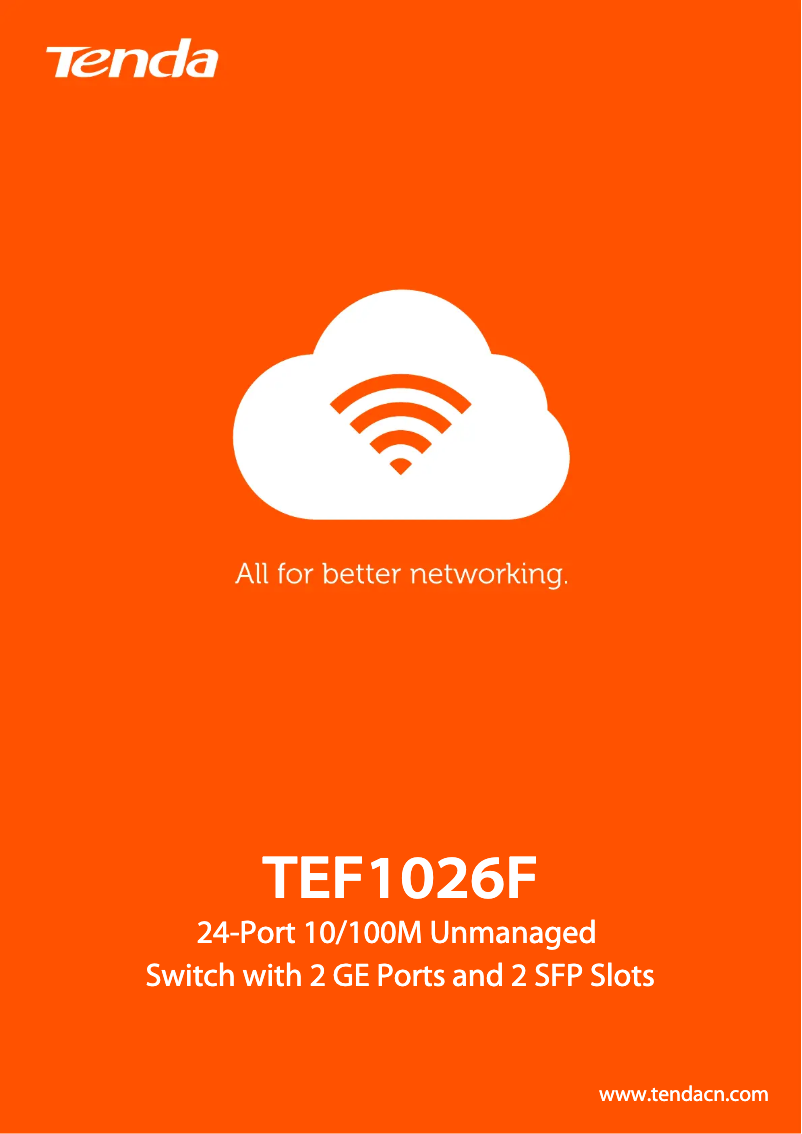 Page 1 of the manual User Manual Tenda TEF1026F