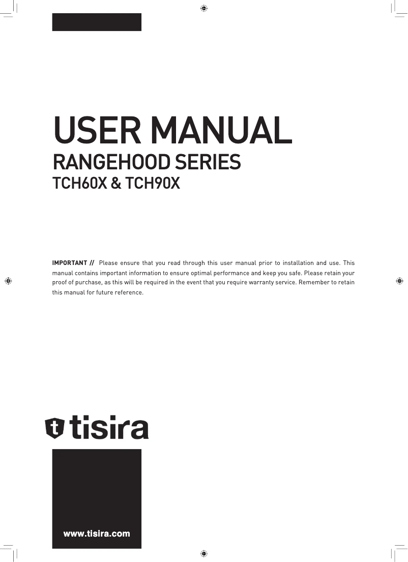 First page image of the manual for TCH60B