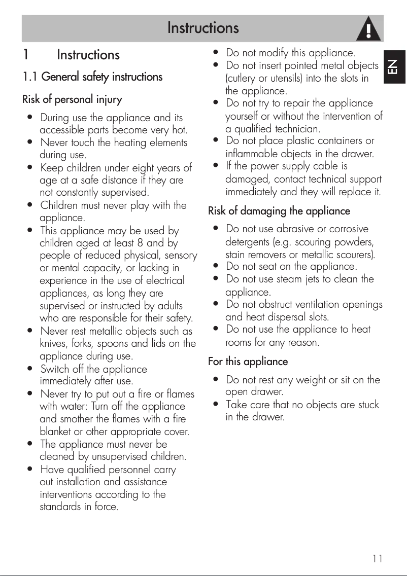 First page image of the manual for CPR115S