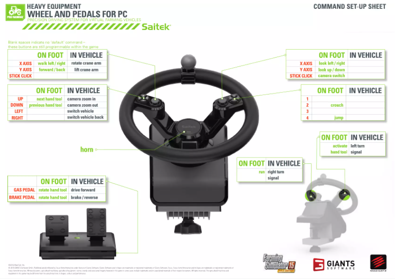 Page 1 of the manual User Manual Saitek Farm Sim Controller