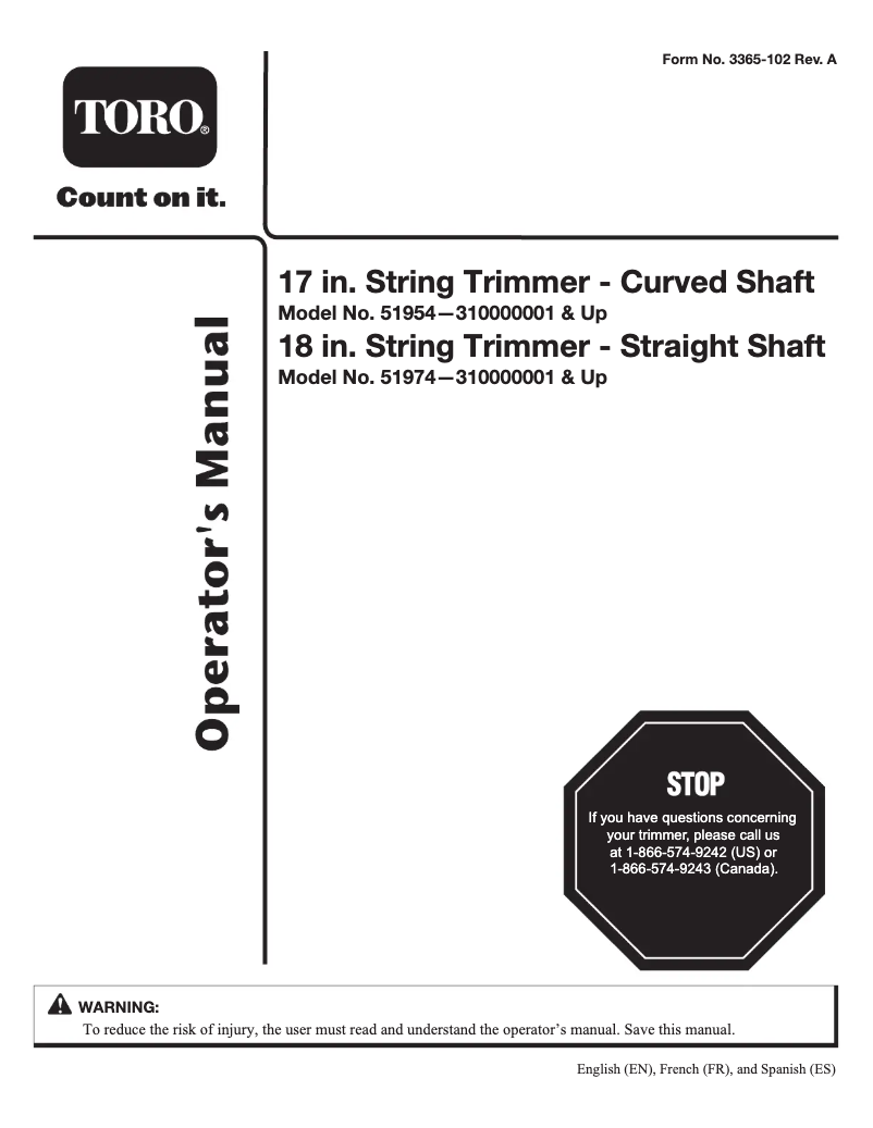 First page image of the manual for 51998