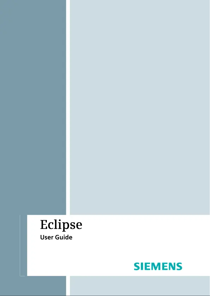 Page 1 of the manual User Manual Siemens Eclipse