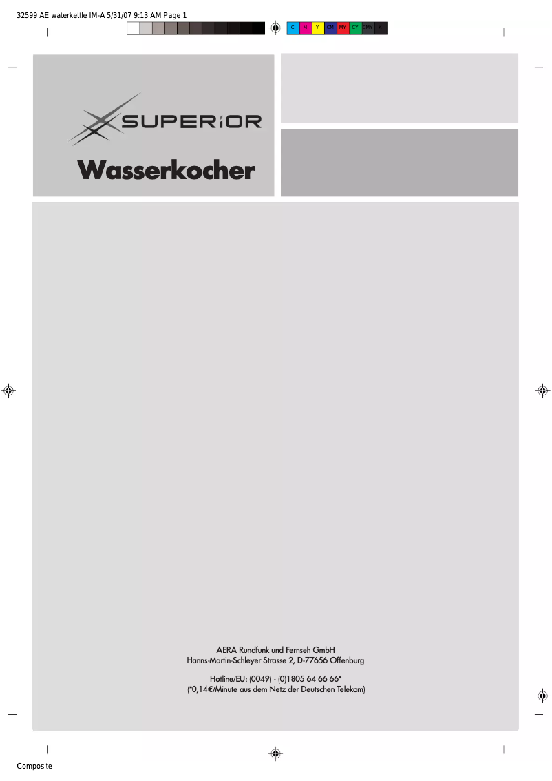 First page image of the manual for XB 6178