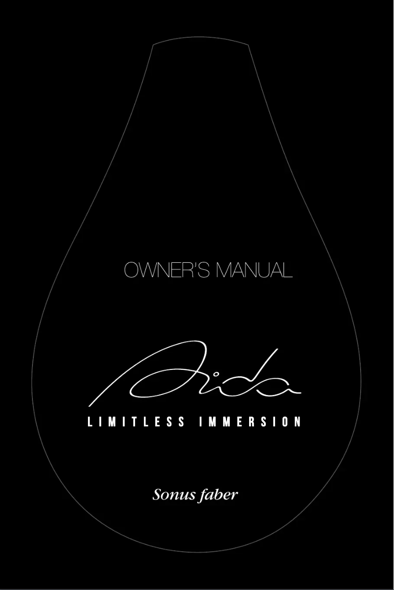 Page 1 of the manual User Manual Sonus Faber Aida