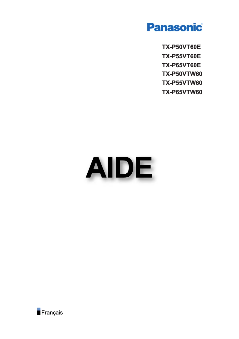 Page 1 of the manual User Manual Panasonic TX-P65VT60E