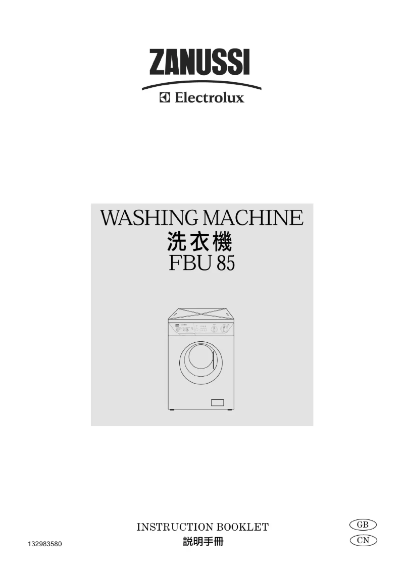 Page 1 of the manual User Manual Zanussi-Electrolux FBU 85