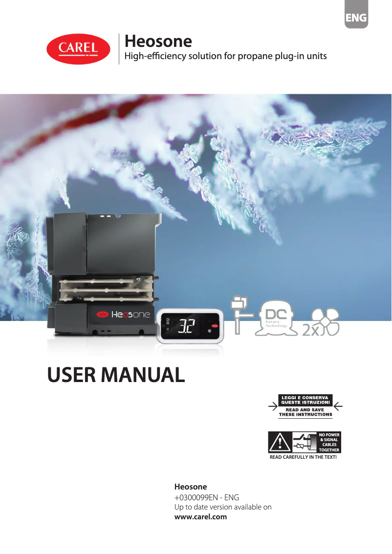 Page 1 of the manual User Manual Carel Heosone