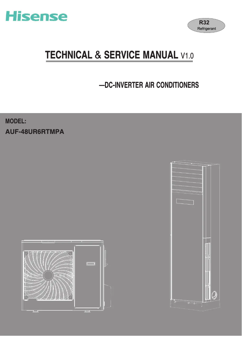 First page image of the manual for AUF140UR6STMPA