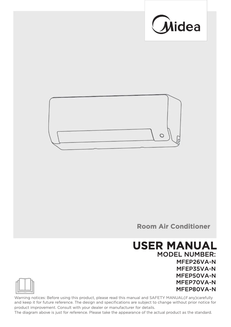 Page 1 of the manual User Manual Midea MFEP35VA-W