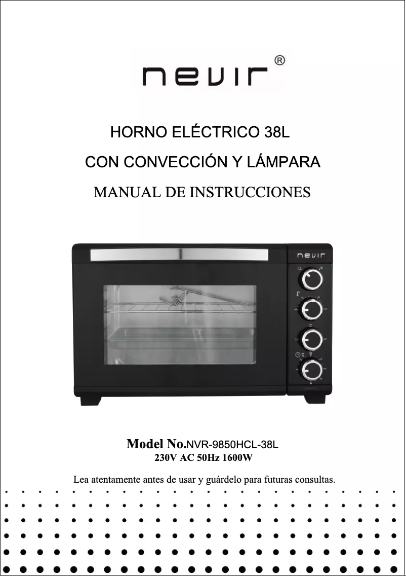 First page image of the manual for NVR-9850HCL-38L