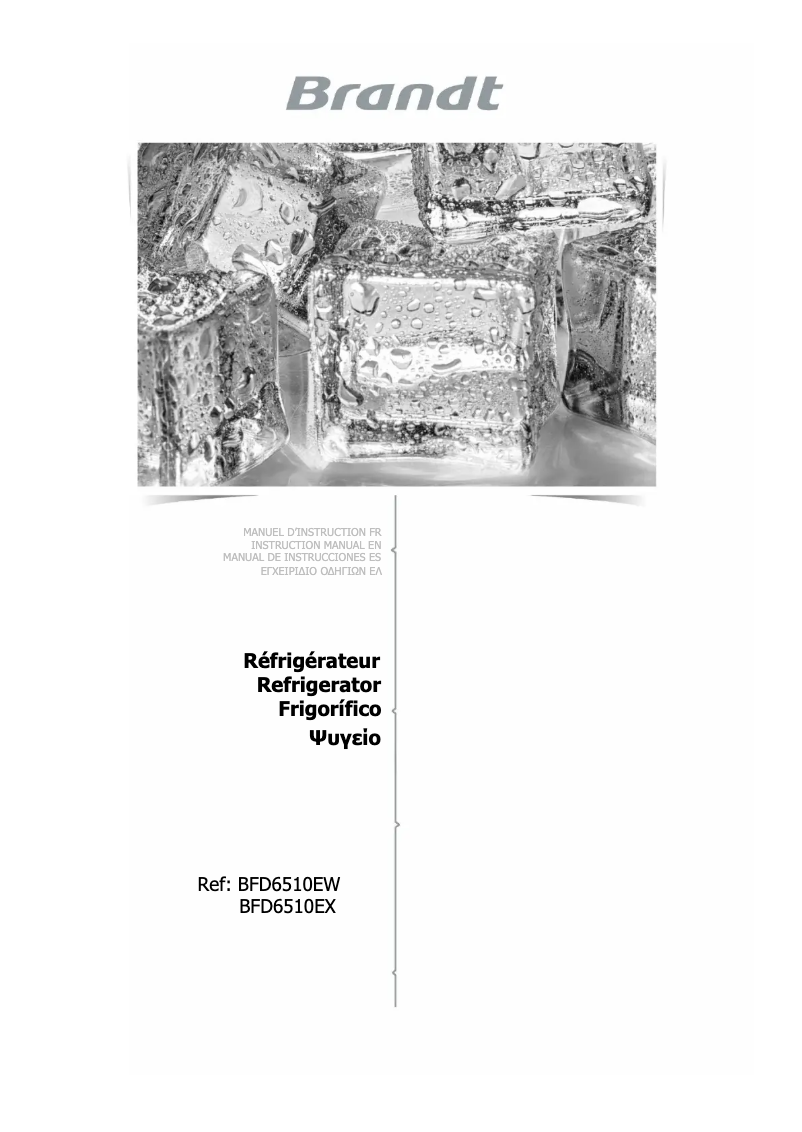 First page image of the manual for BFD6510EW