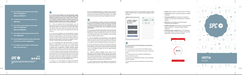 Image de la première page du manuel de l'appareil HESTIA