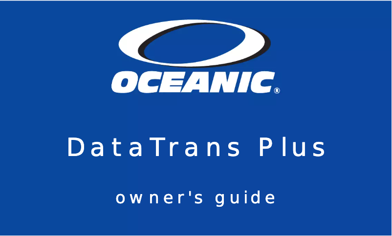 Image de la première page du manuel de l'appareil Data Trans Plus