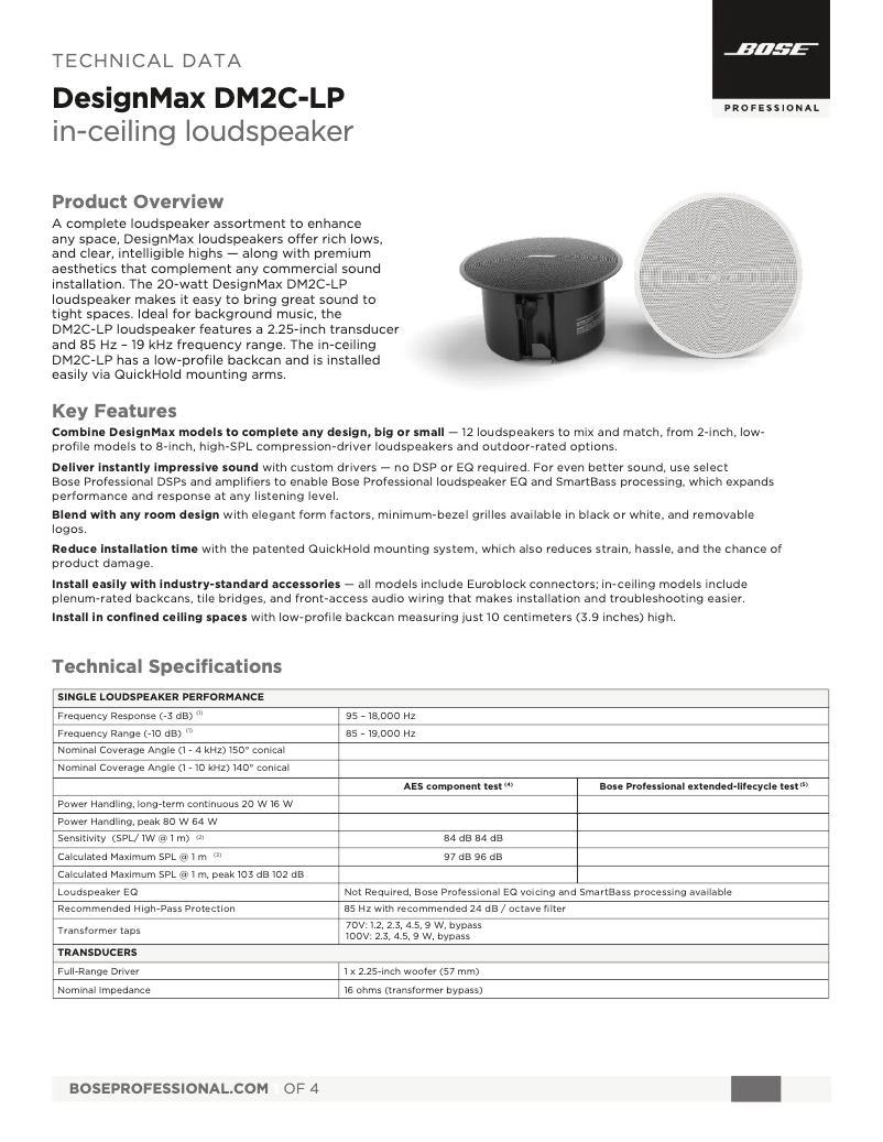 First page image of the manual for DesignMax DM2C-LP