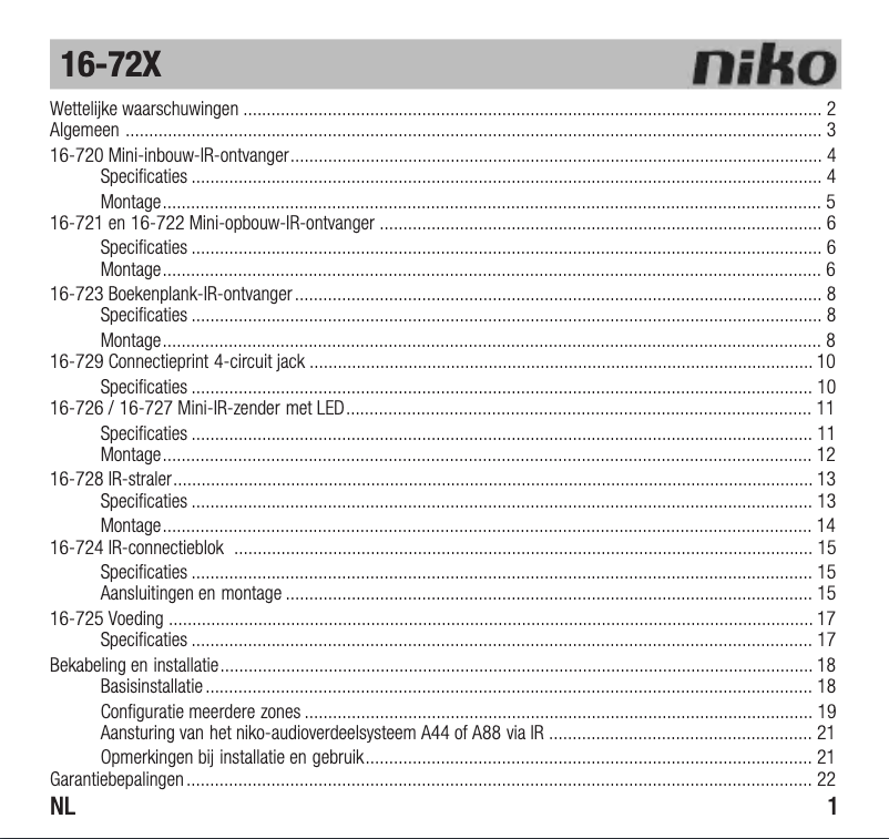 First page image of the manual for 16-732