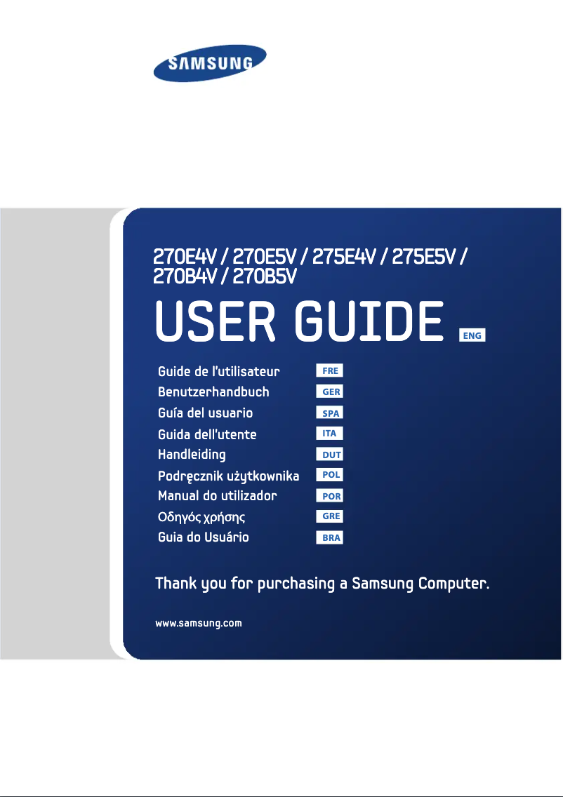 Page 1 of the manual User Manual Samsung 2 Series NP270E4V
