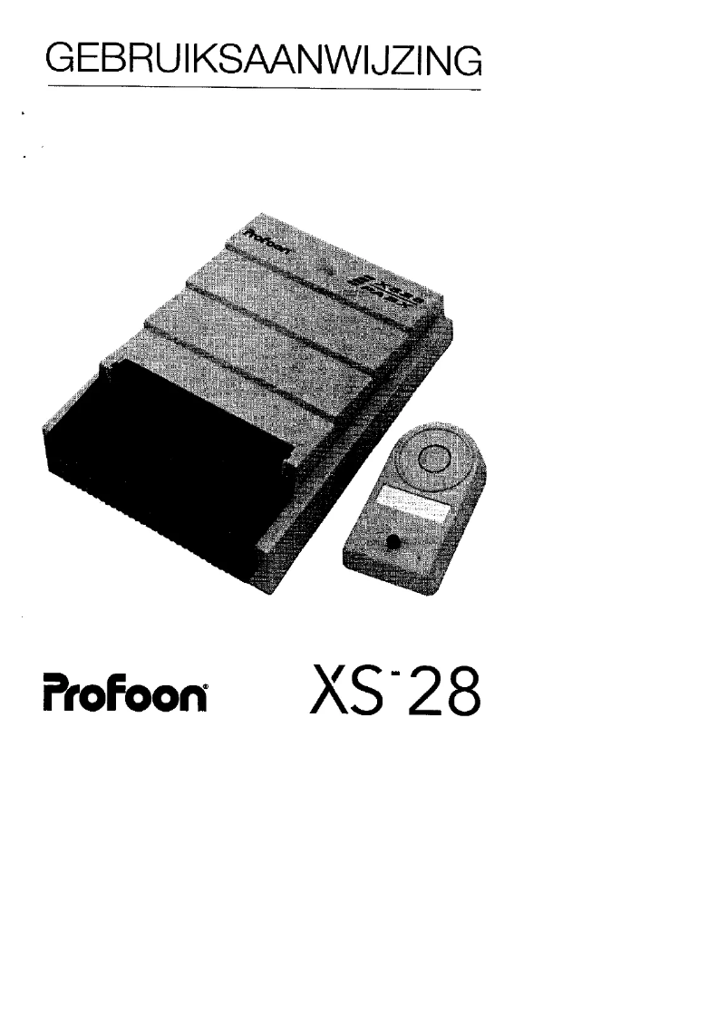 Page 1 of the manual User Manual Profoon XS-28