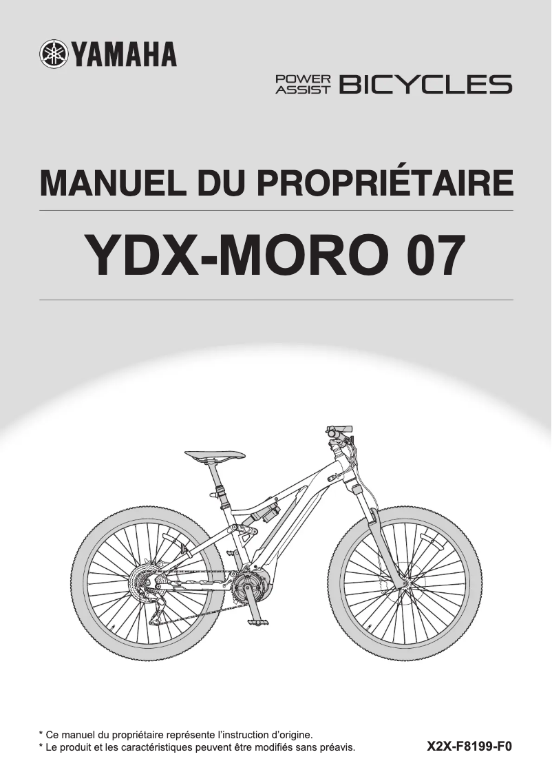 Page 1 of the manual User Manual Yamaha MORO 07 (2022)