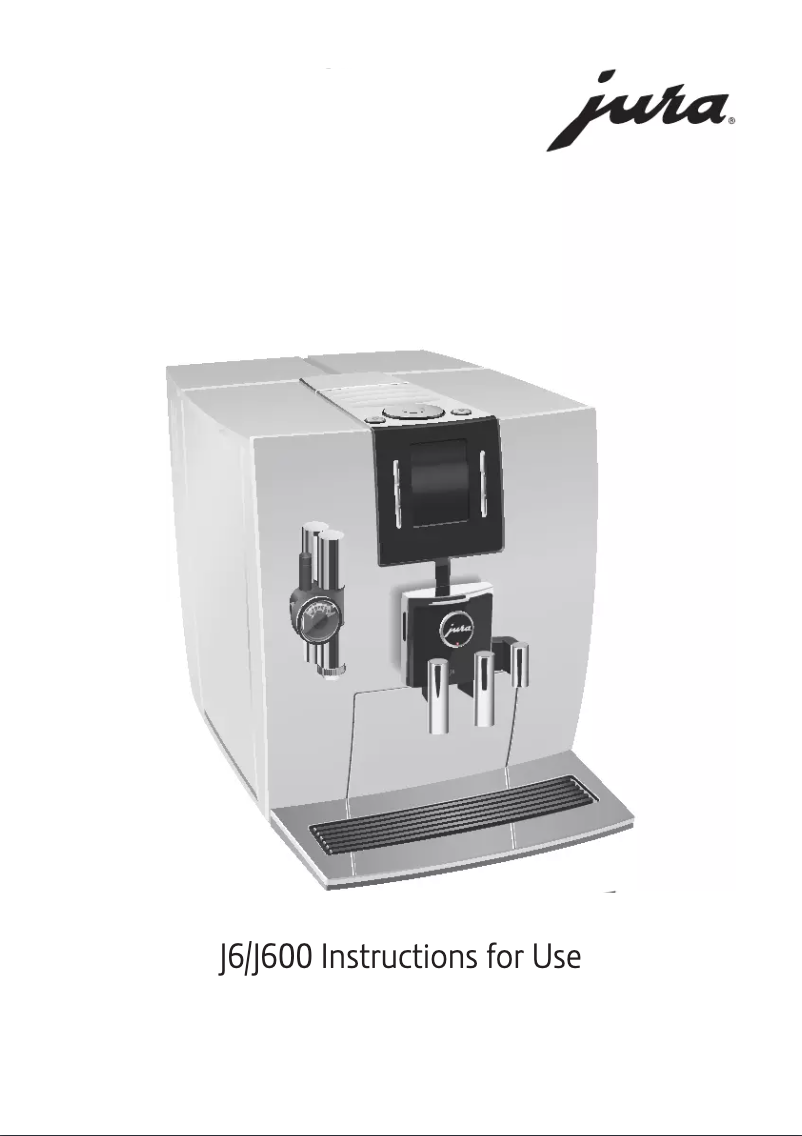Page 1 of the manual User Manual Jura J600