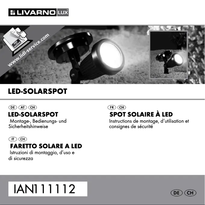 First page image of the manual for IAN 111112