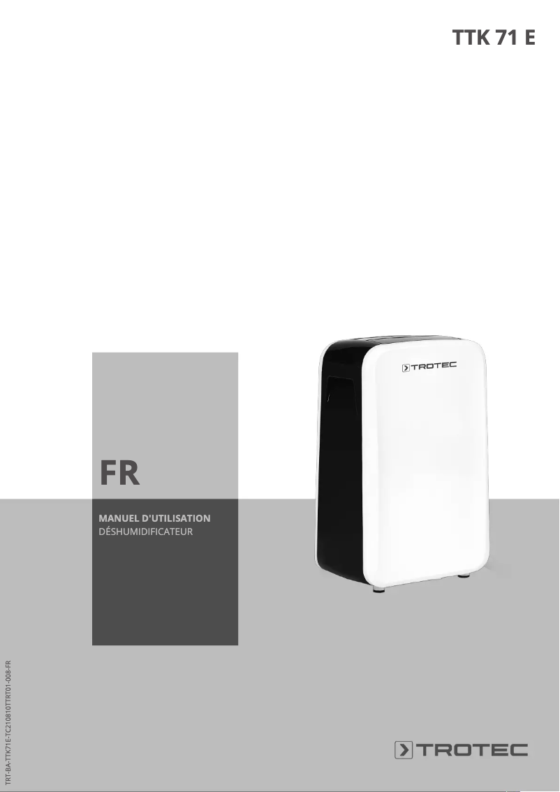 Page 1 of the manual User Manual Trotec TTK 71 E