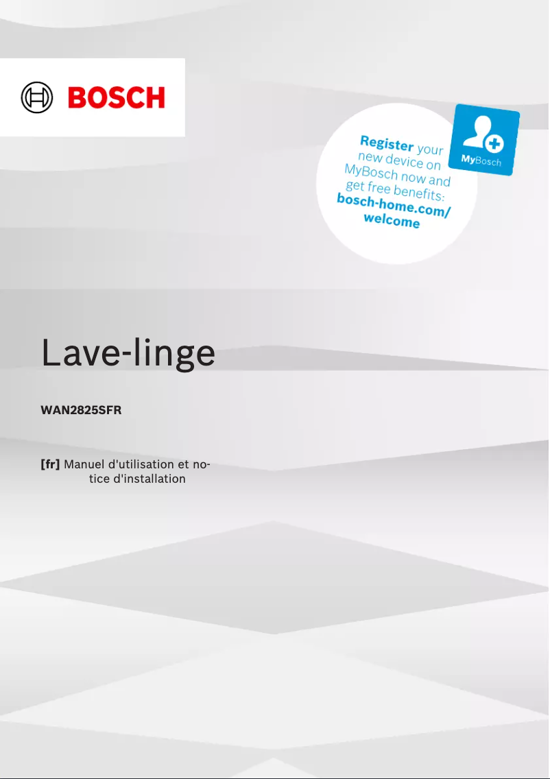 First page image of the manual for WAN2825SFR