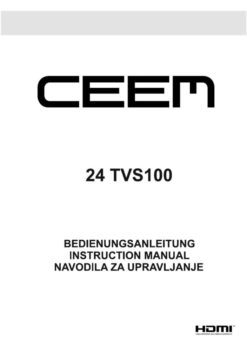 First page image of the manual for 24 TVS100